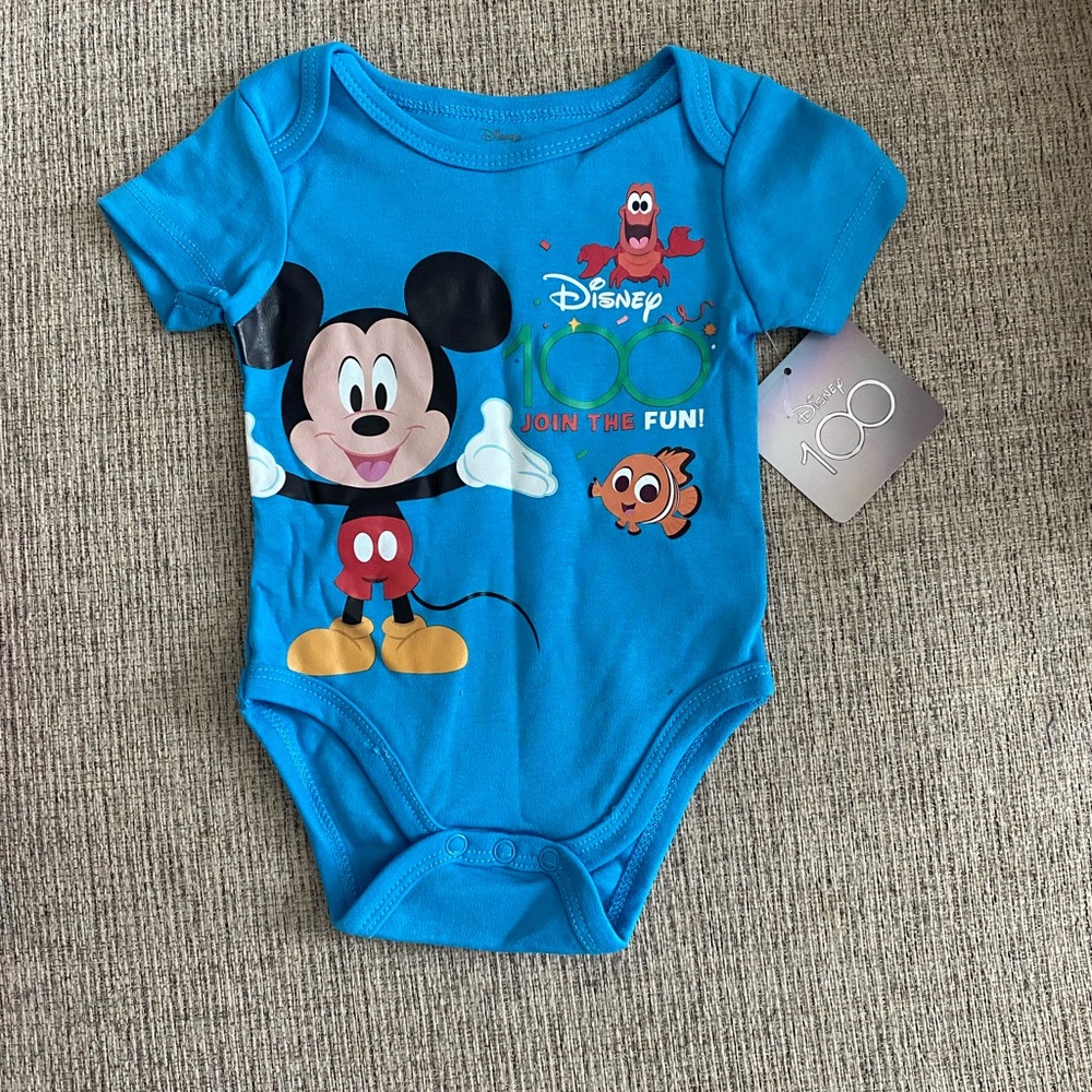 NWOT Disney Blue Mickey Mouse Kids One Piece